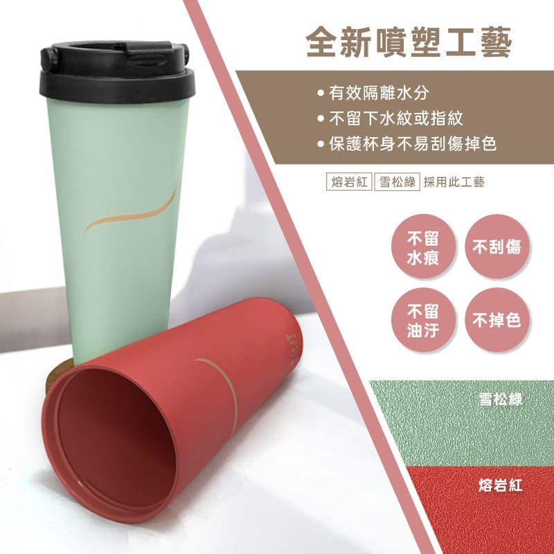 日本FUJI-GRACE SGS陶瓷噴層 保溫手提杯 保溫杯 保冷700ml