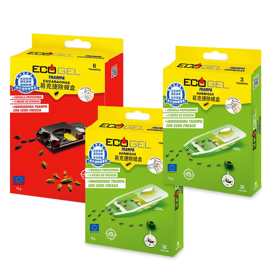 ECOGEL 易克捷 除蟑盒/除蟻盒 15g x3入 任選 含苦味劑防誤食