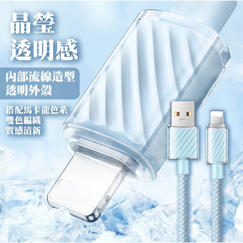 Mcdodo 100W PD 快充傳輸線 編織線 Type-C 適用 iPhone