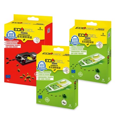 ECOGEL 易克捷 除蟑盒/除蟻盒 15g x3入 任選 含苦味劑防誤食