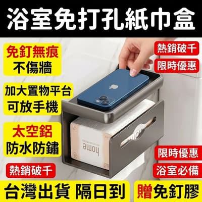 衛生間紙巾盒 衛浴廁紙盒 壁掛式 廁所抽紙盒 洗手間免打孔洗臉置物架 衛生紙收納